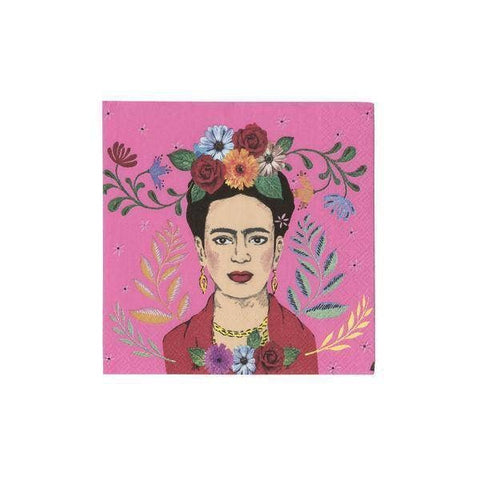 Boho Frida Kahlo Cocktail Napkin - 20 Pack