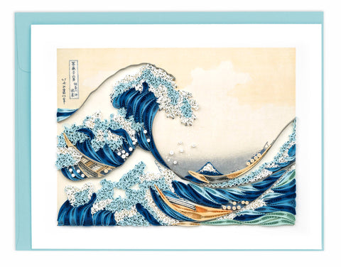 Artist Series - Quilled Great Wave, Hokusai Greeting Card