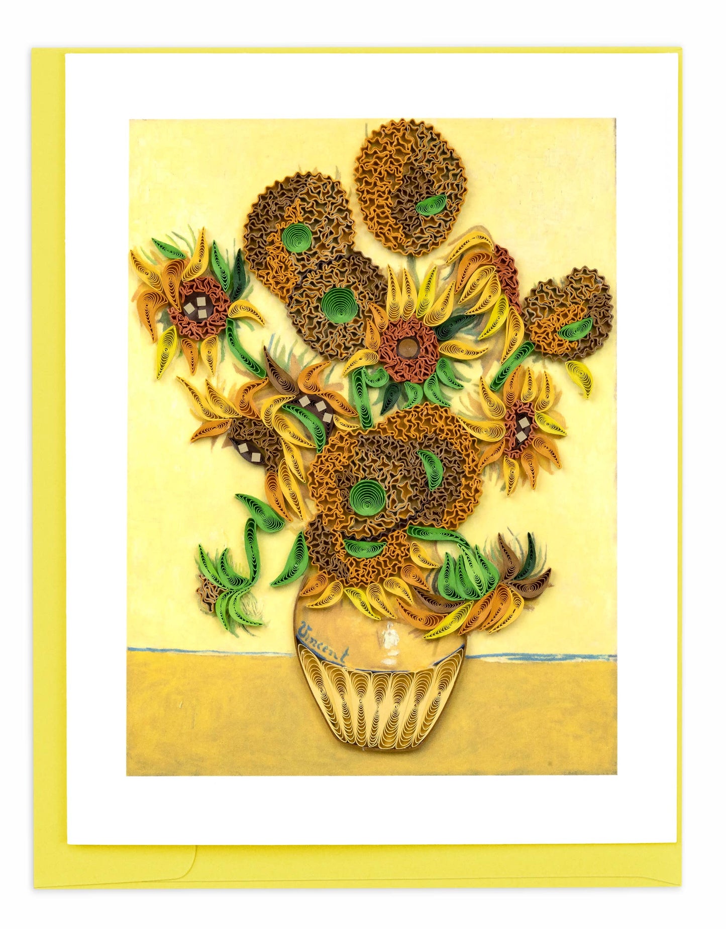 Artist Series - Quilled Sunflowers, Van Gogh Greeting Card