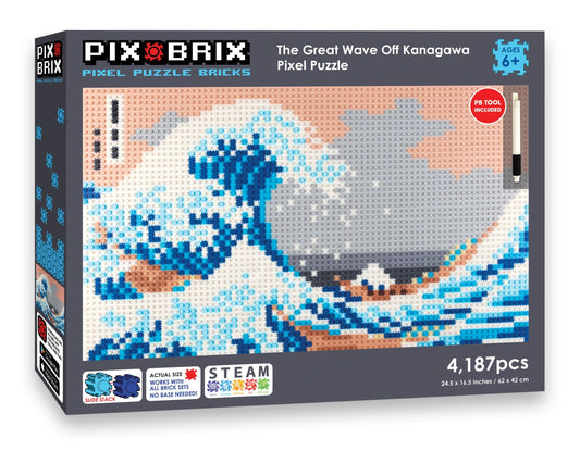 The Great Wave Pixel Puzzle