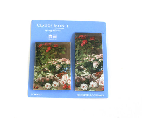 Monet's Spring Flowers Magnet and Bookmark Set