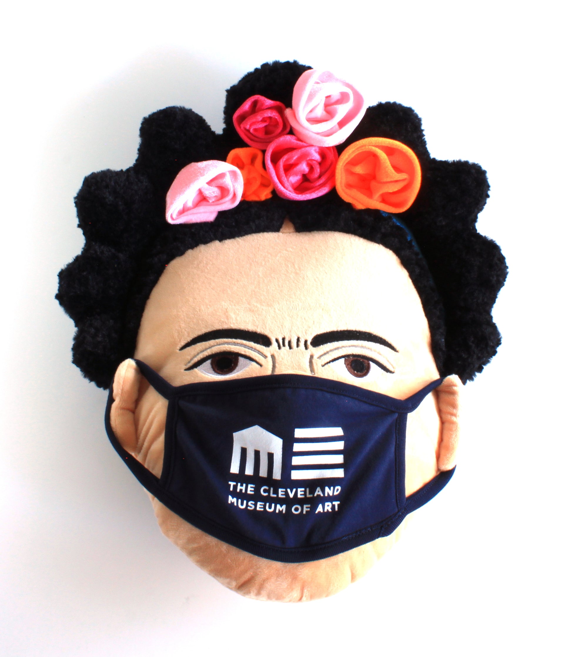 CMA Logo Mask displayed on Frida Kahlo Pillow