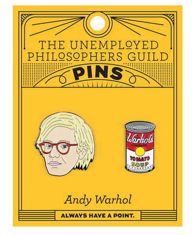 Andy Warhol & Soup Can Enamel Pin Set
