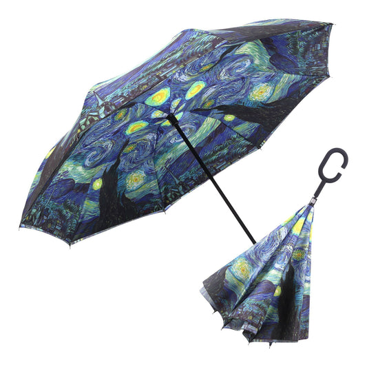 Van Gogh Starry Night Reverse Umbrella