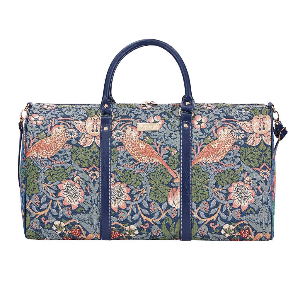 Strawberry Thief Blue Big Holdall Bag