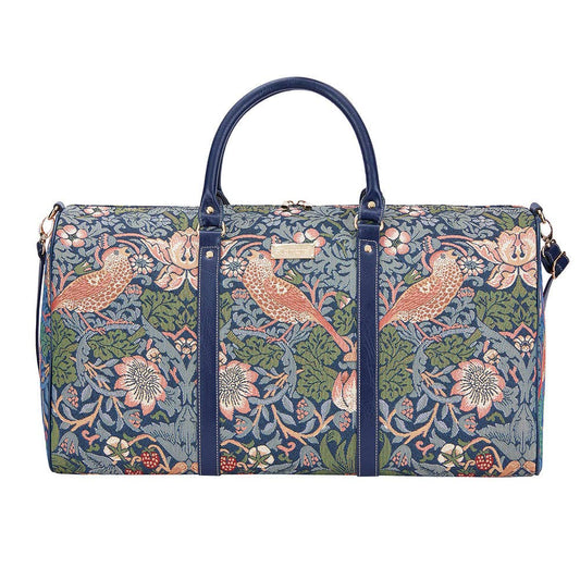 Strawberry Thief Blue Big Holdall Bag