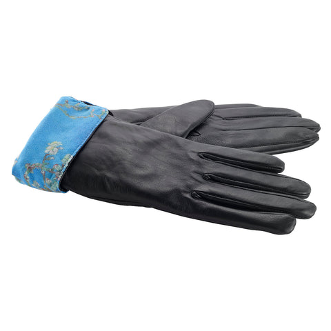 Van Gogh Almond Blossom Leather Gloves