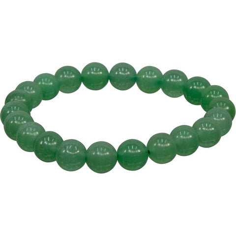 Elastic Bracelet 8mm Round Beads - Green Aventurine (Each)