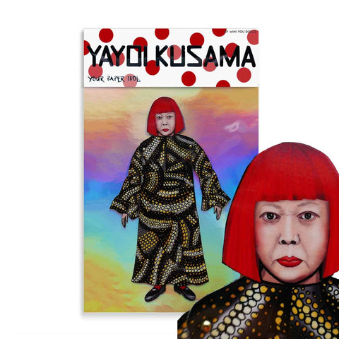 Articulated Magnet Doll Yayoi Kusama | Celebrity Paper Doll | Contemporary Artist