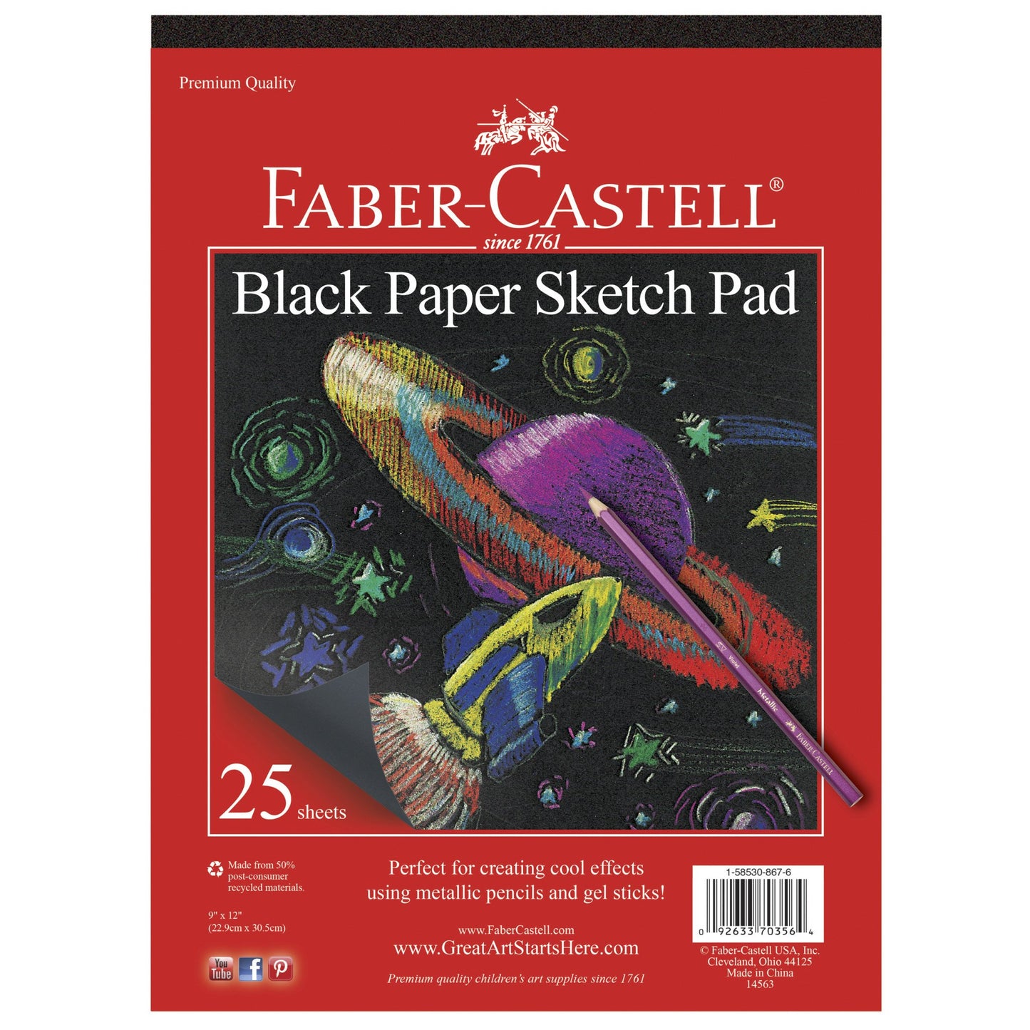 Black Paper Sketch Pad